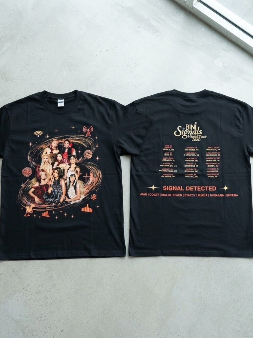 BINI Signals World Tour 2026 Black T-Shirt S-4XL
